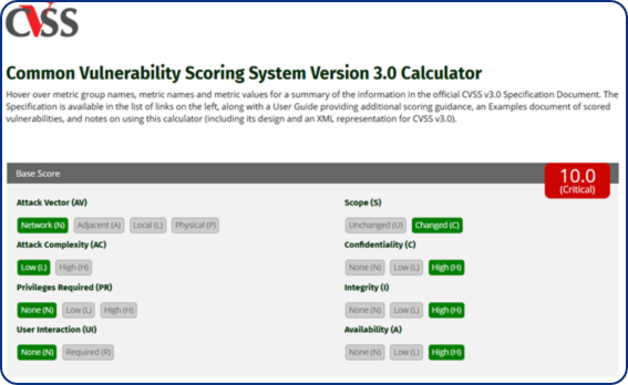 Como escrever um bom relatório de Pentest? - Vulnerabilidade classificada com o CVSS Score