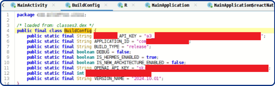 Técnicas para Identificar a Exposição de Segredos em Pentests - Exemplo de segredo encontrado em app mobile