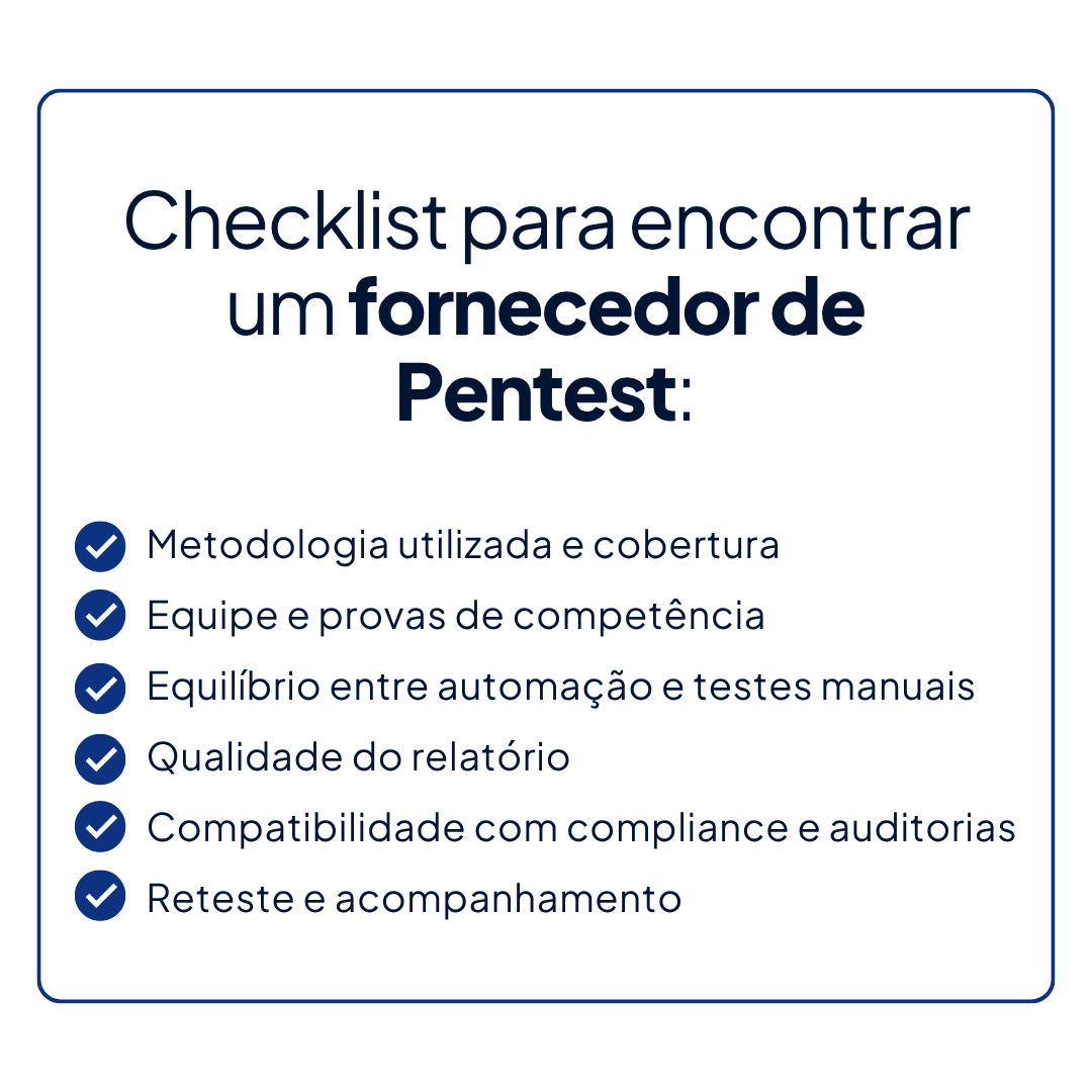 Como encontrar um fornecedor de Pentest